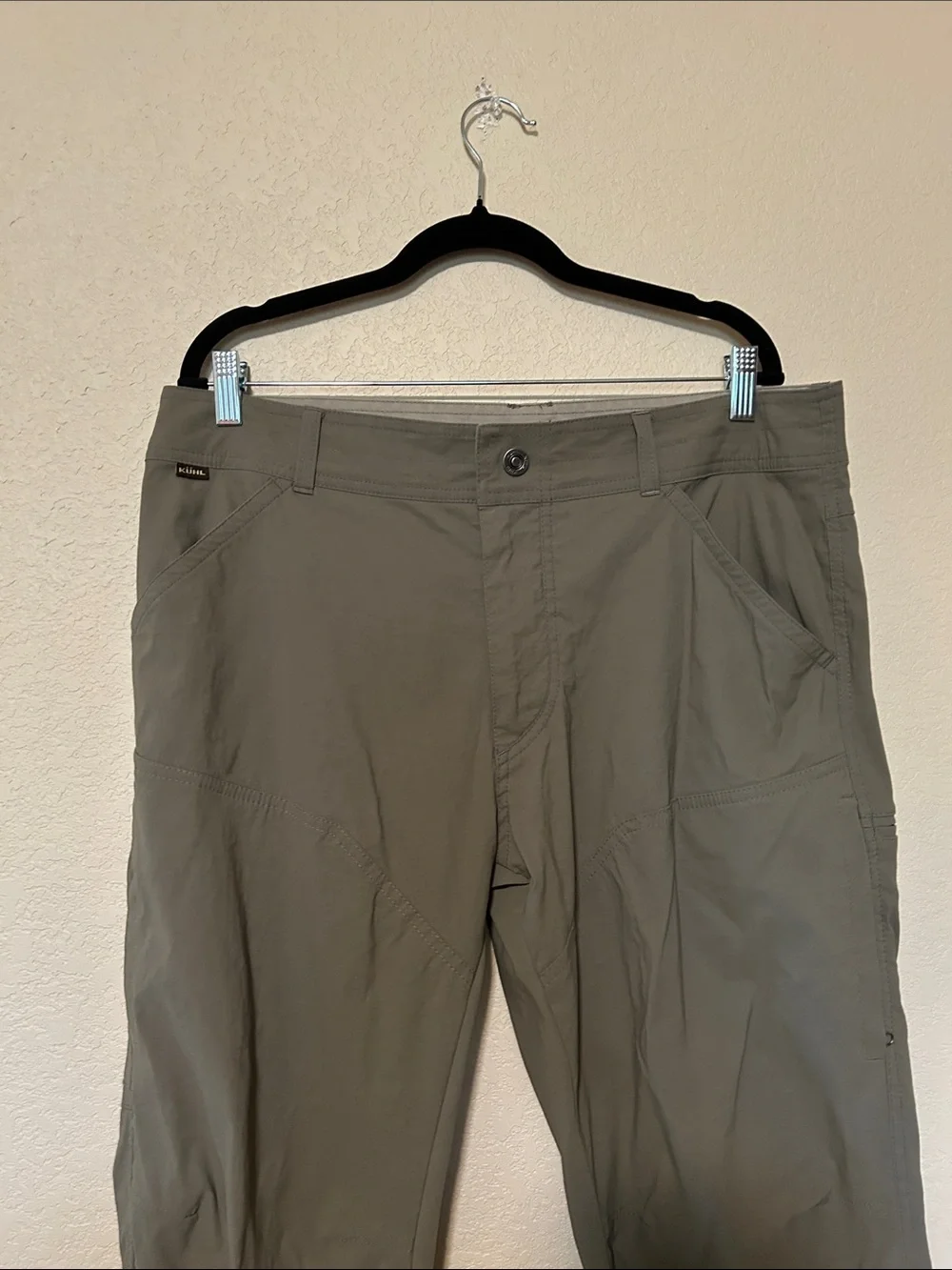 Kuhl Renegade Men’s Outdoor Pants 36x32 Olive Gray Stretch Hiking Travel